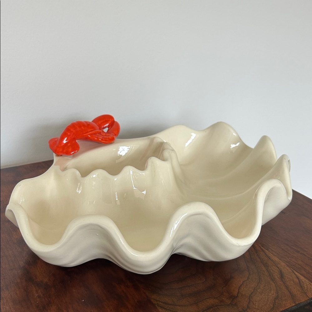 1970’s Ceramic Shell & Lobster Serving Bowl
